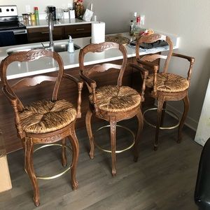 Wood Barstools (set of 3)